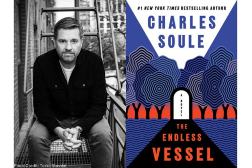 Photo of the author, Charles Soule, and his book, "The Endless Vessel"