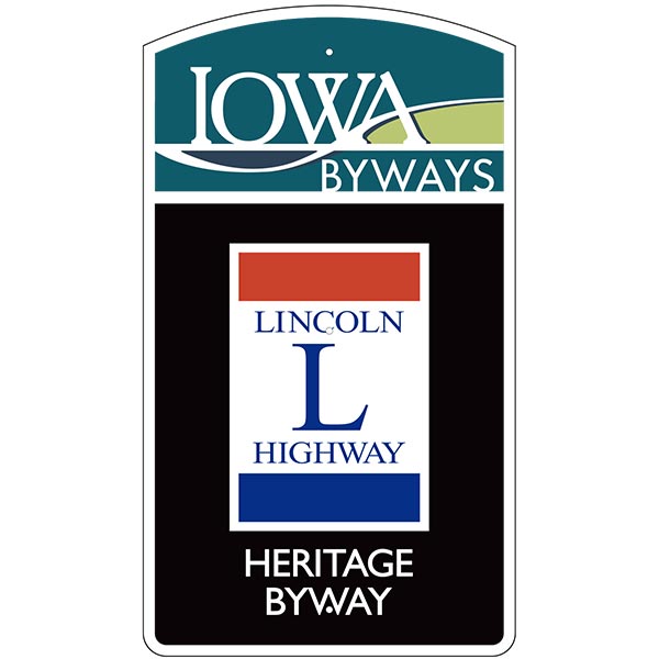 Iowa Byways Lincoln Highway sign