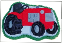 Tractor shaped cake pan