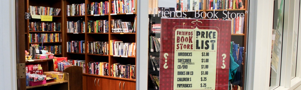 Friends of the Library bookstore header