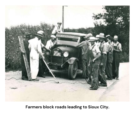 Farmers blocking Highway 34 into Council Bluffs