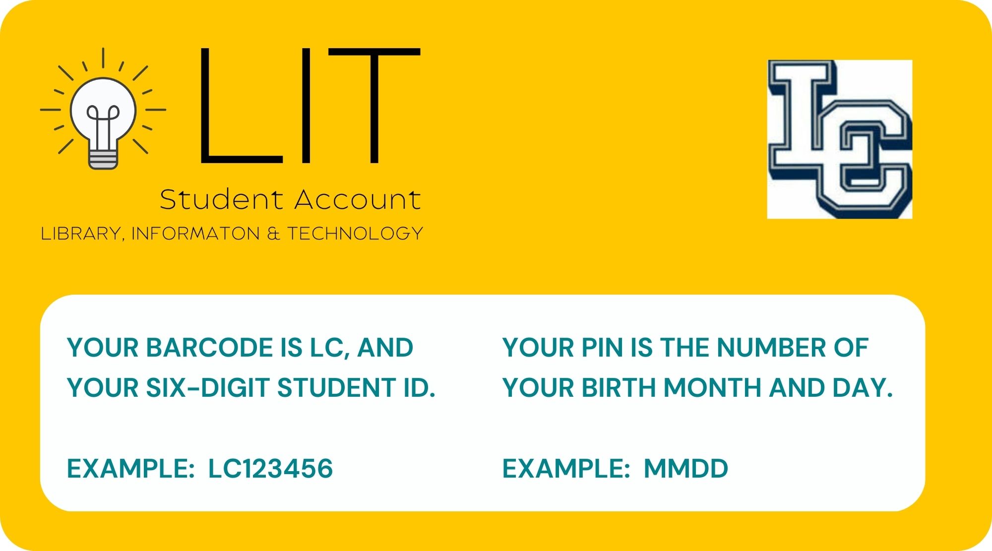 LC Lit Student Account info