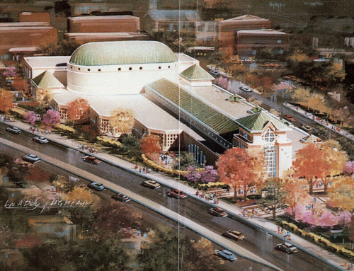 1991 proposed site and library building
