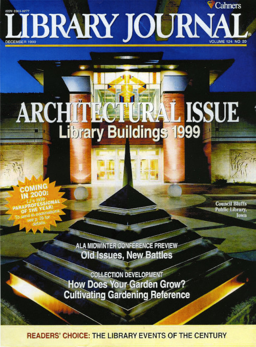 The new Council Bluffs Public Library on the cover of Library Journal