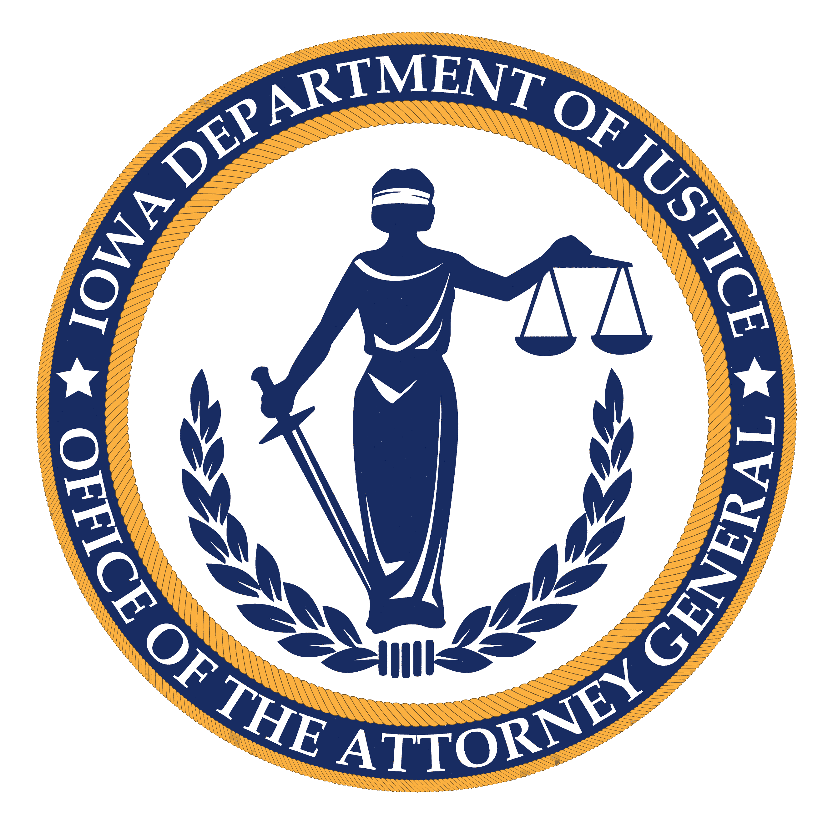 Iowa Department of Justice Office of the Attorney General Seal