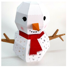 Papercraft snowman
