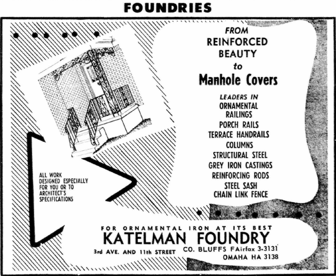 An advertisement for Katelman Foundry from the 1959 city directory