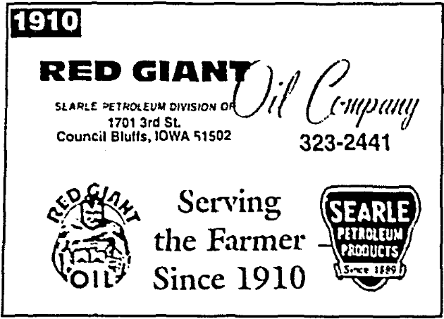 An advertisement for Red Giant Oil from April 28, 2002 Daily Nonpareil