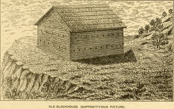 Sketch of the "Old Blockhouse" by Charles Babbitt in his book, "Early Days of Council Bluffs"