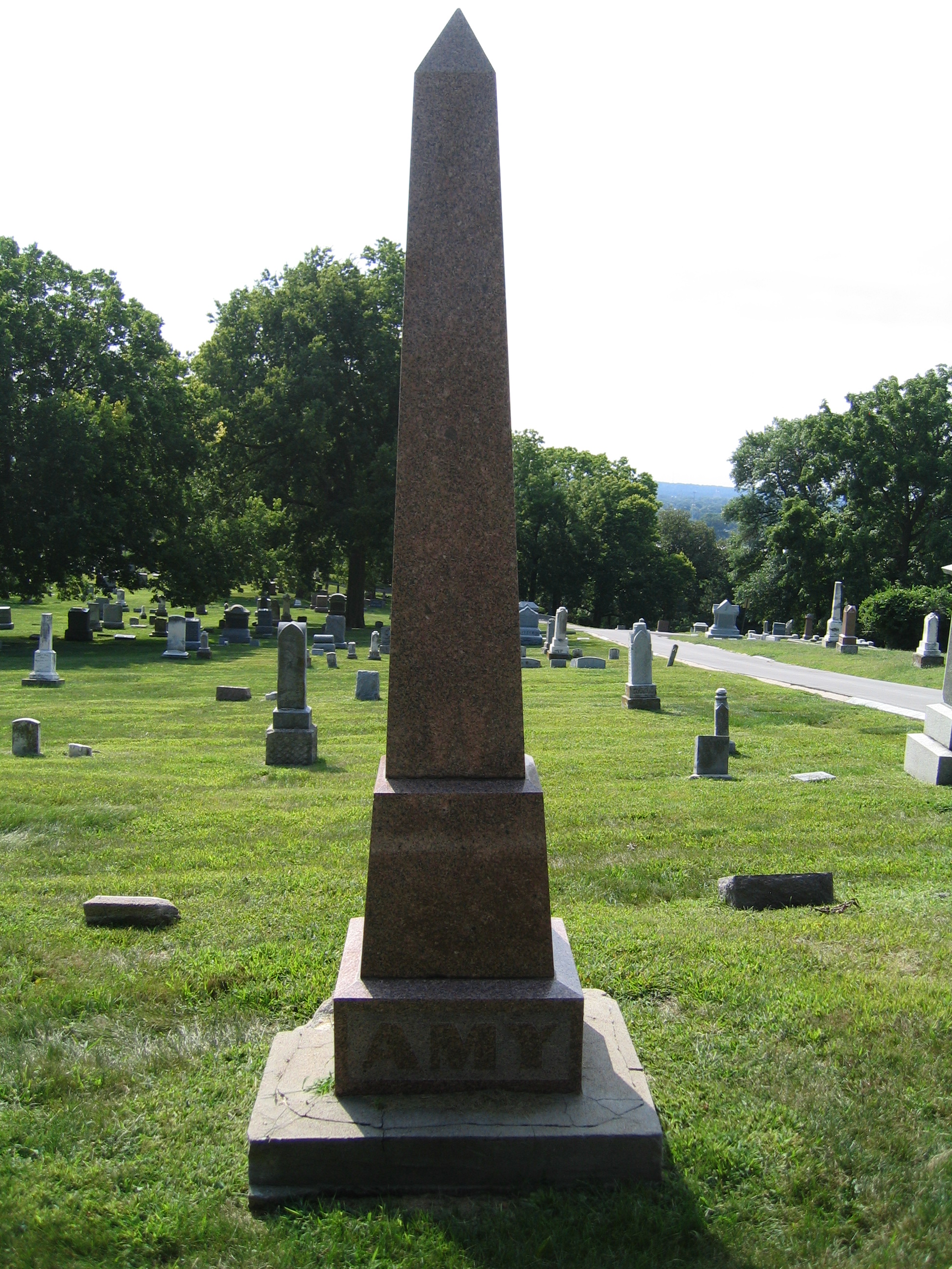 Leonora Amy's headstone in Fairview cemetery from finagrave.com