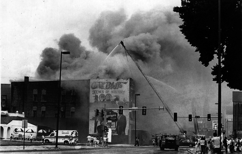 Photo of the fire at the Hite Center