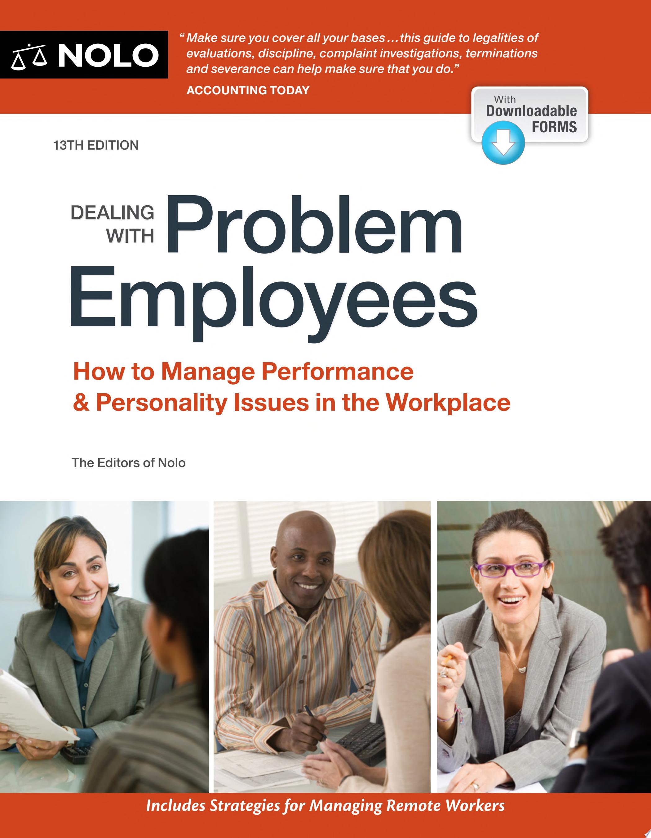 Cover for "Dealing With Problem Employees" by The Editors of Nolo