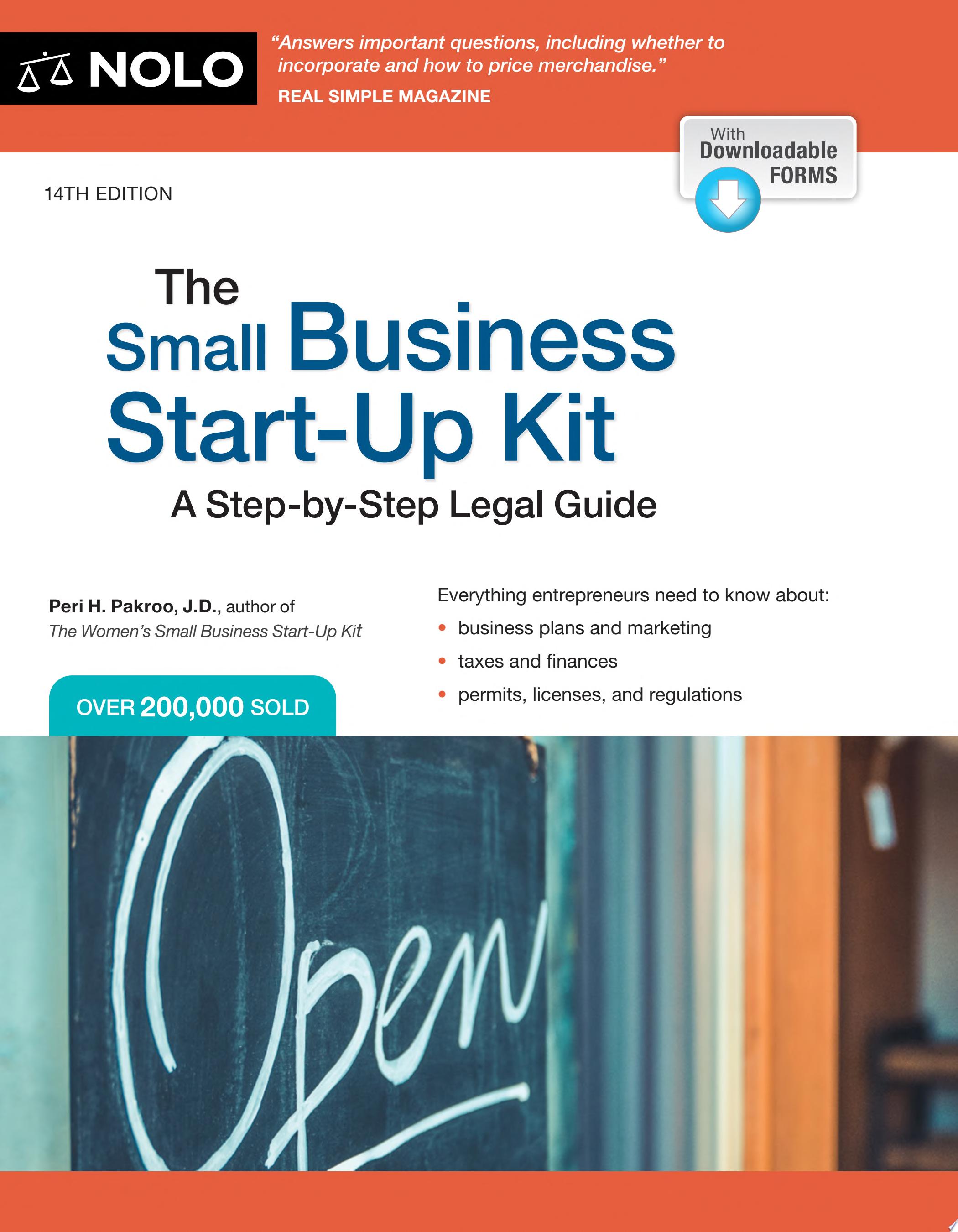 Cover for "The Small Business Start-Up Kit" by Peri Pakroo