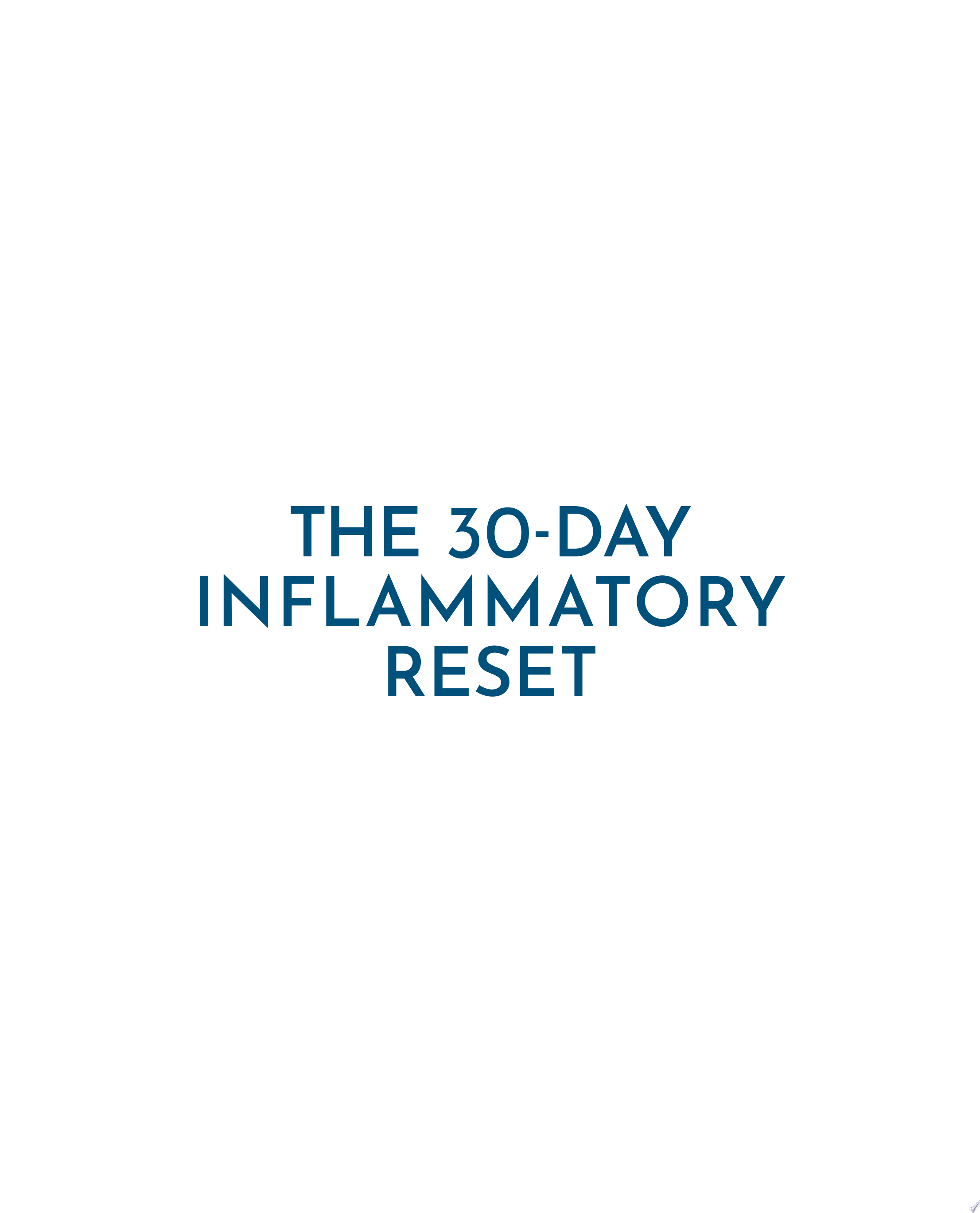 Cover for "The 30-Day Inflammatory Reset" by Josh Redd