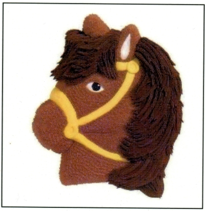 Pony head shaped cake pan