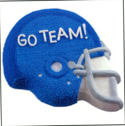Football helmet shaped cake pan