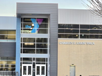 Charles E. Lakin YMCA building entrance