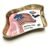 United States flag shaped cake pan