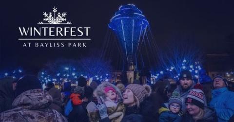 Families at Bayliss Park Winterfest celebration.