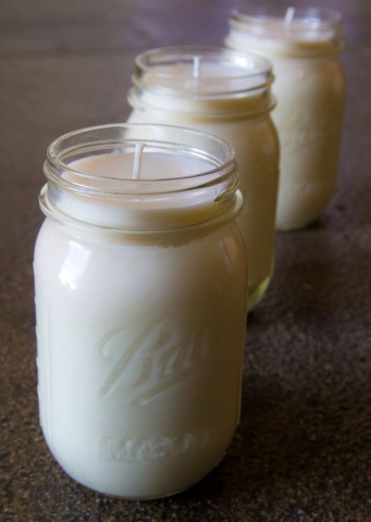 Mason jar candles