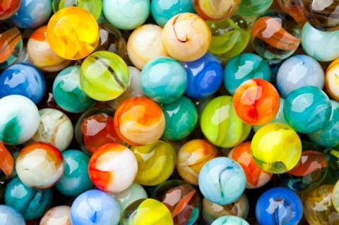 big amount of marbles