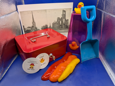 Lock box, slime, shovel