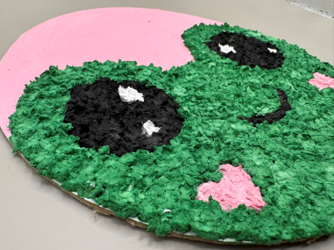 Texture painted frog