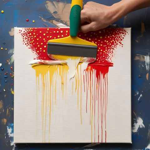 the process of squeegee art