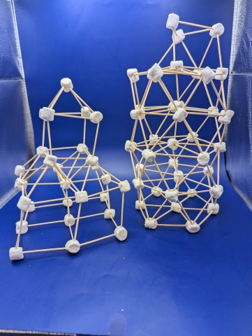 Marshmallow, toothpick tower