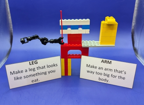 Creature made out of blocks.