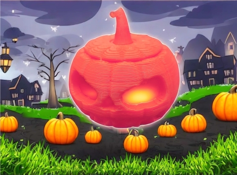3d printed jack o'lantern