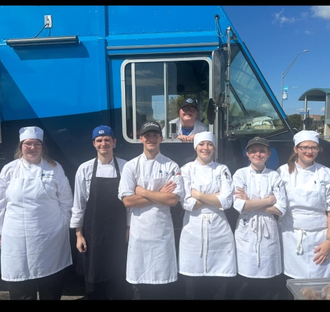 Chefs and a food truck.