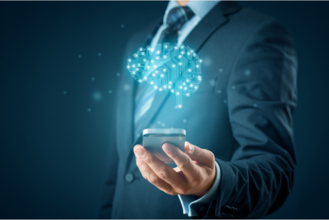 man holding smart phone