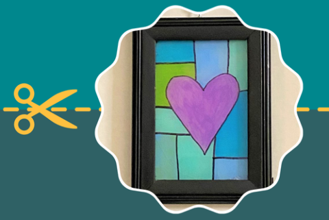 picture frame with heart 