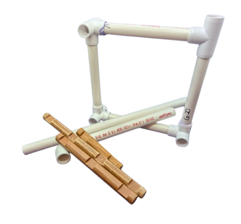 PVC pipe and Lincoln Logs