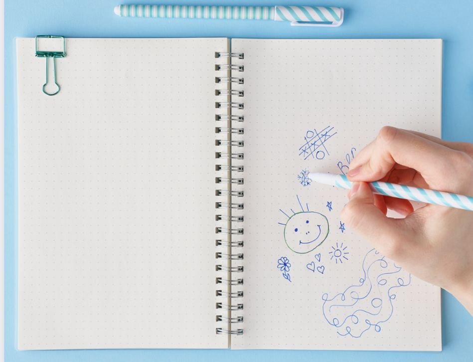 Cool journal being scribbled on