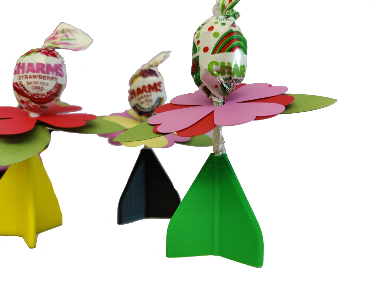 Charms pop with a 3d printed holder