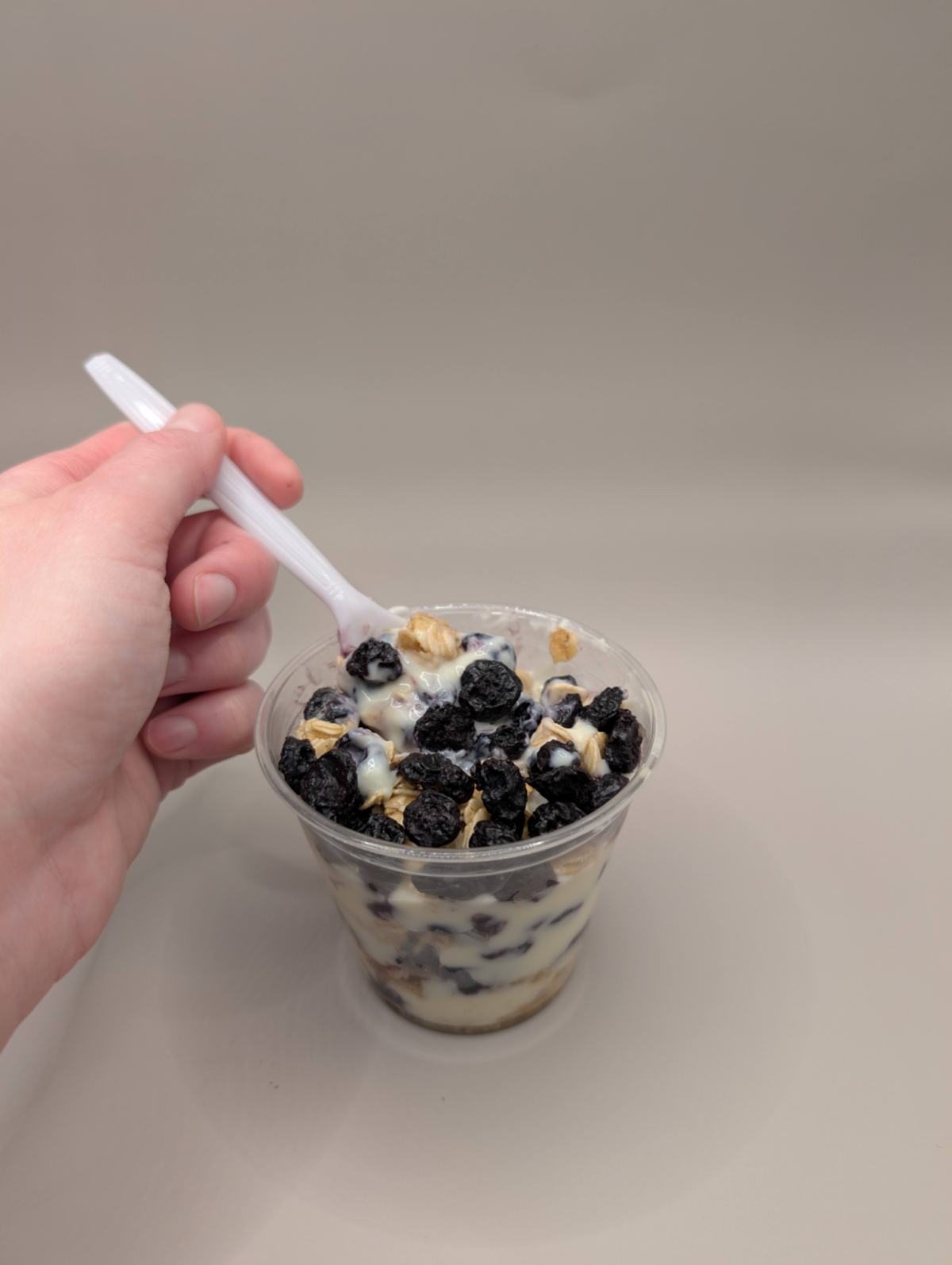 Blueberry, pudding, oatmeal parfait