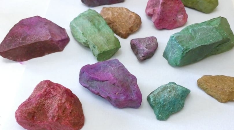pic of dyed stones