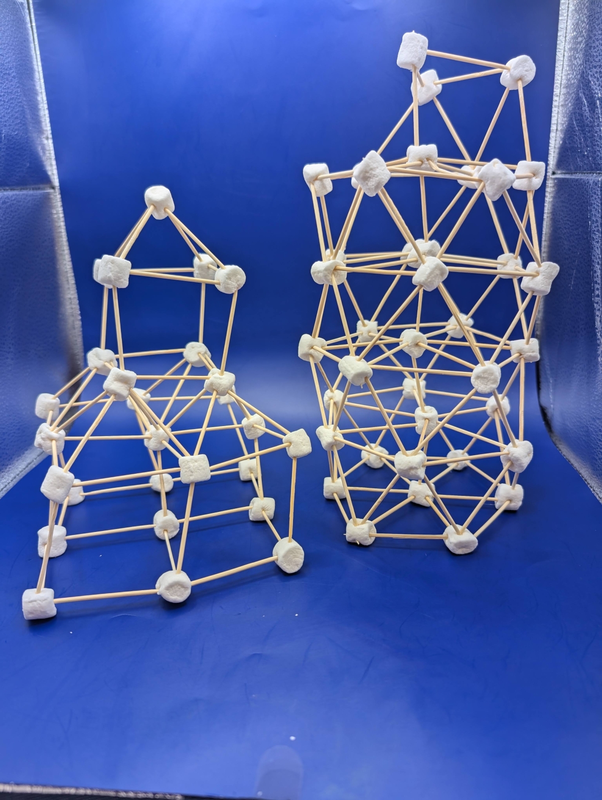 Marshmallow, toothpick tower