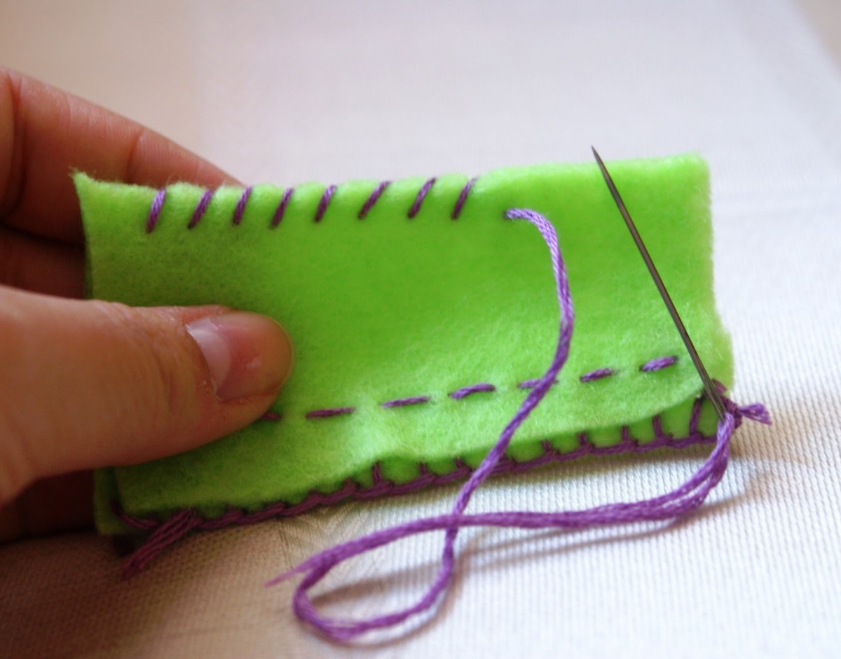 example of yarn sewing