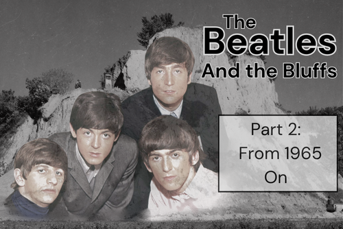 The Beatles superimposed on the Bluffs of Council Bluffs 
