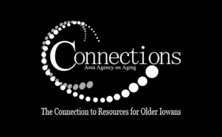 Connections Area Agency on Aging logo. The Connection to Resources for Older Iowans