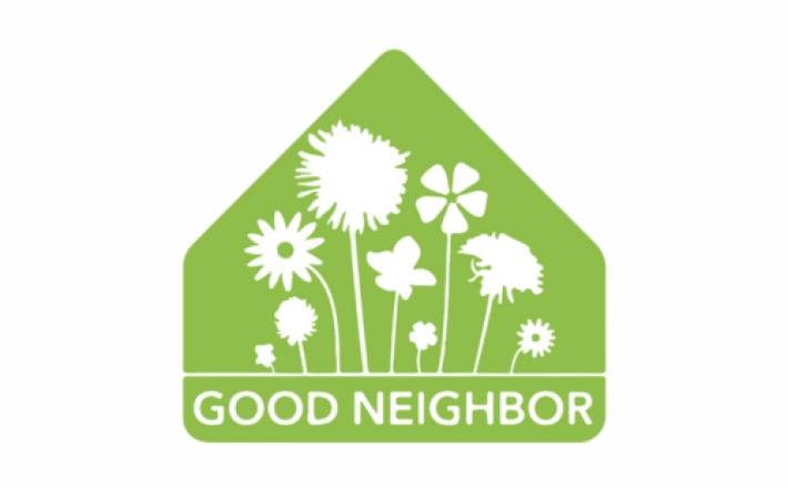Good Neighbor logo. Outline of native plants