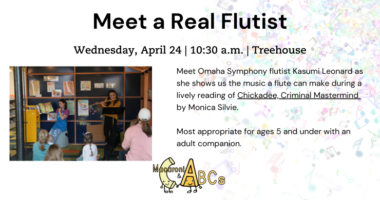 Meet a Real Flutist, April 24, 10:30 a.m. 